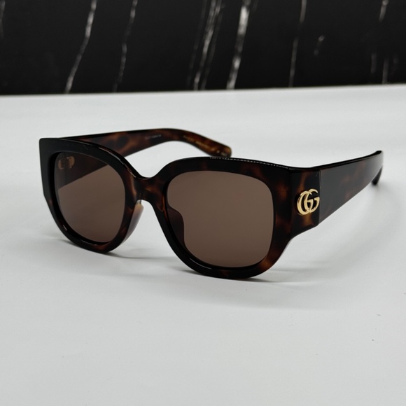 NEW GG1599SA 002 GUCCI HAVANA BROWN ROUND WOMEN GUCCI SUNGLASSES - Picture 4 of 13